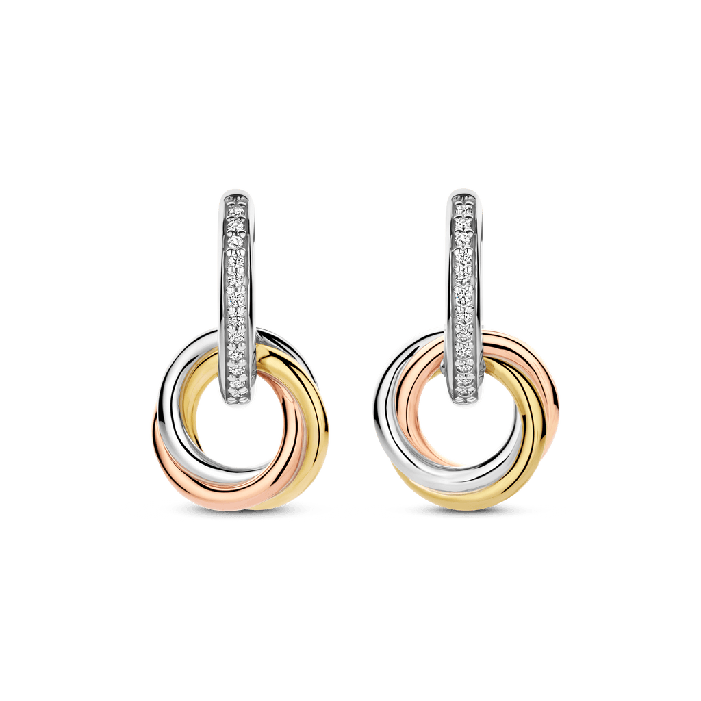 Ti Sento Milano Boucles d'oreilles pendantes Cercles 7857ZT