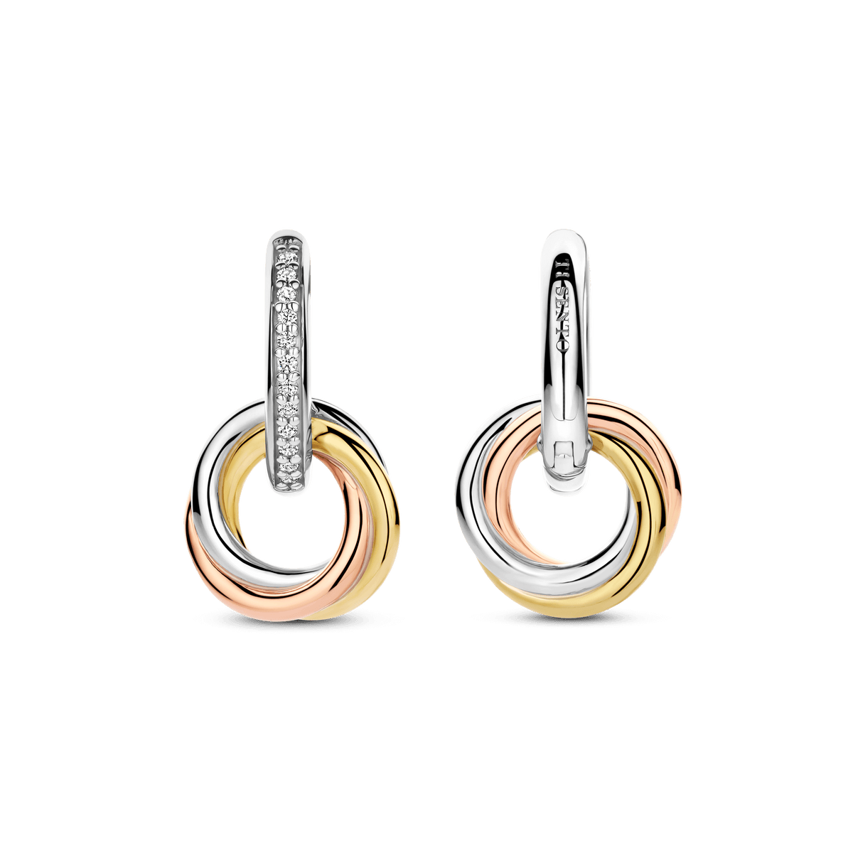 Ti Sento Milano Boucles d'oreilles pendantes Cercles 7857ZT