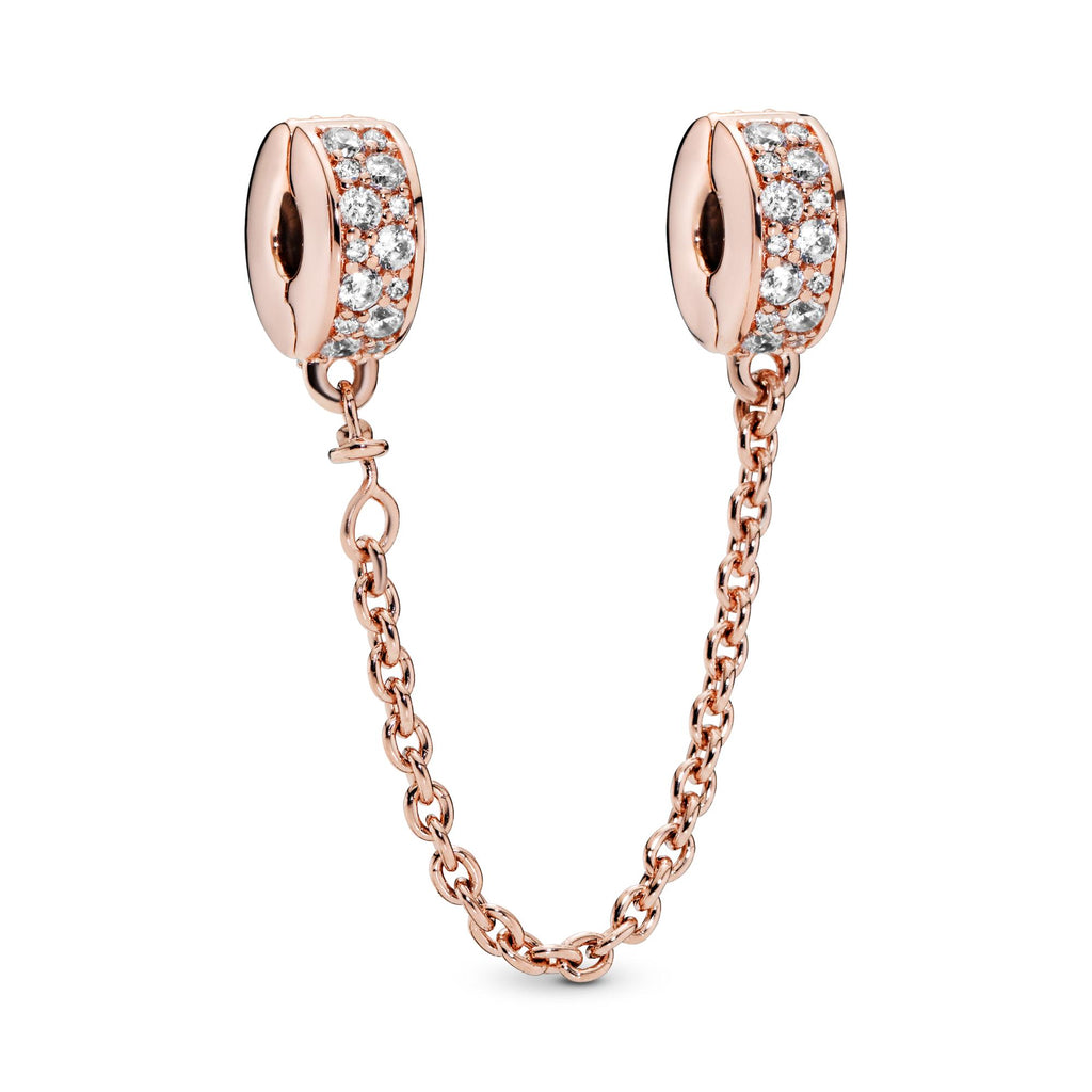 Pandora Moments Charm Clip Chaîne de Confort Pavé Incolore 786322CZ-05