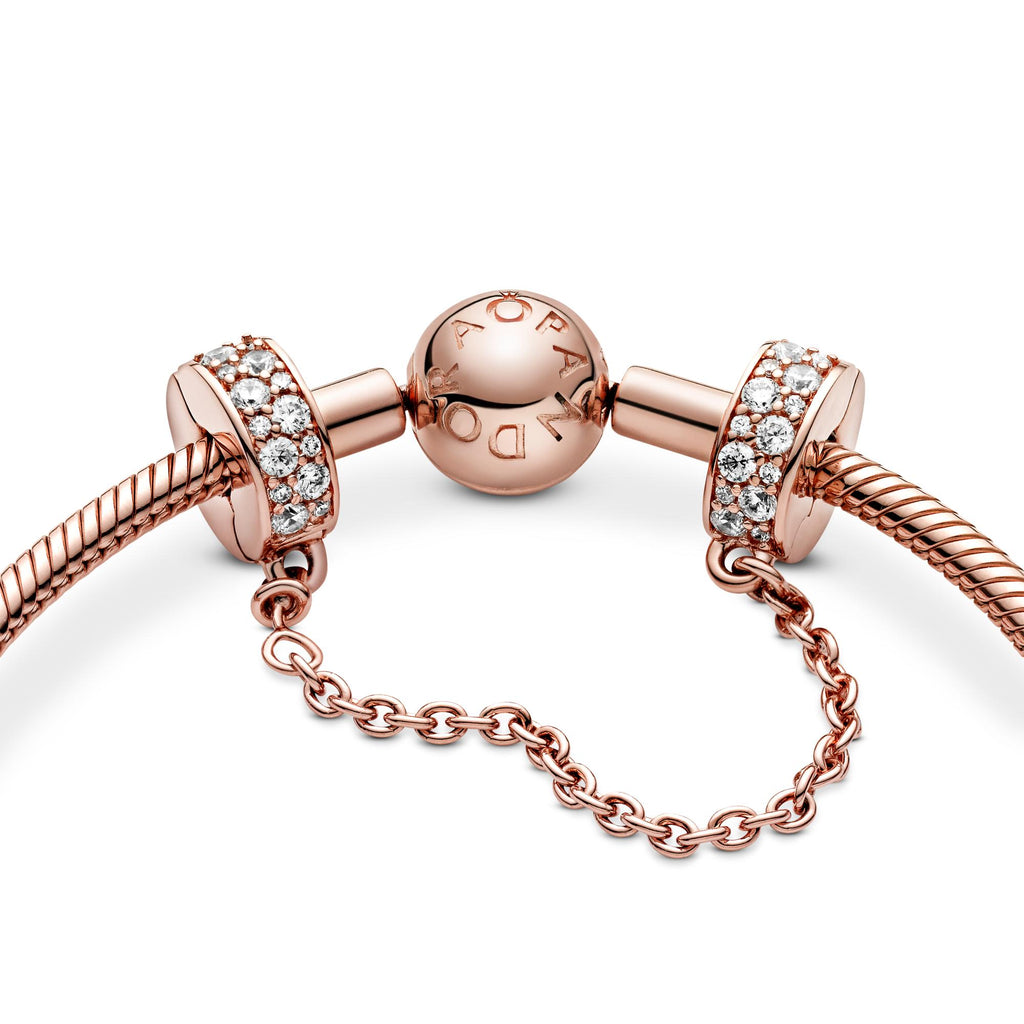 Pandora Moments Charm Clip Chaîne de Confort Pavé Incolore 786322CZ-05