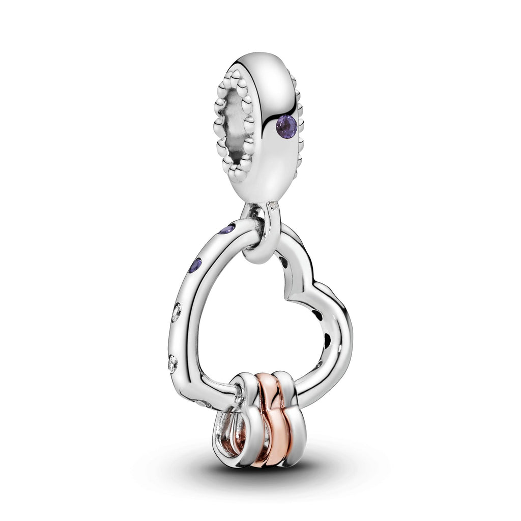 Pandora Moments Charm Pendant Cœur Rempli de Cœurs 787247NLCMX