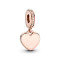 Pandora Moments Charm Pendant Plaque Cœur Gravable 788761C01