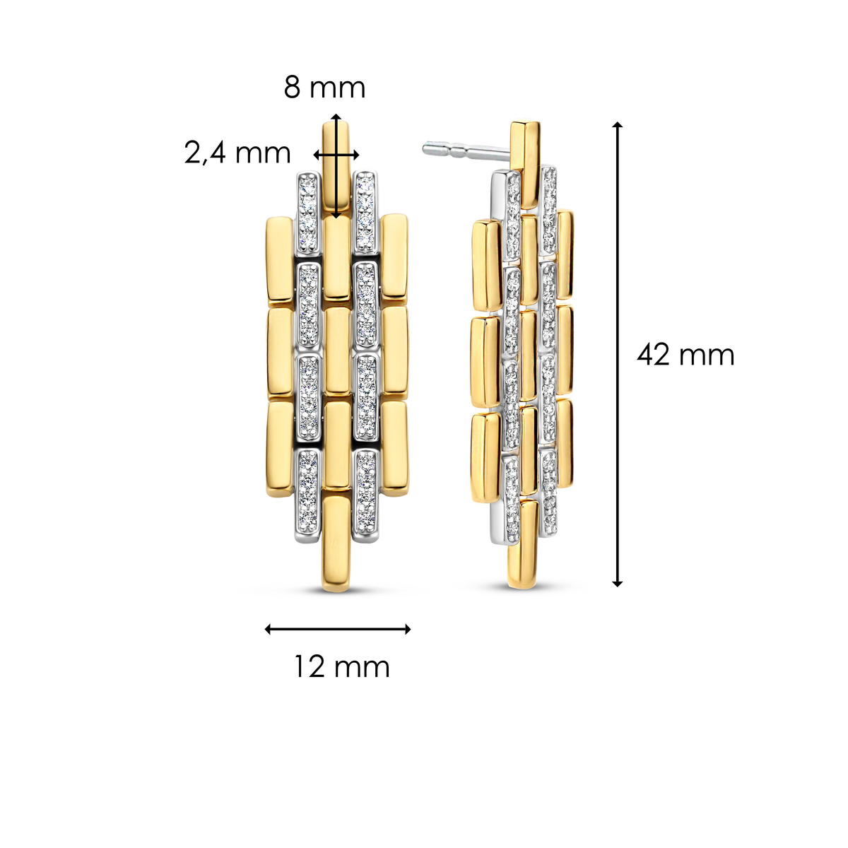 Ti Sento Milano Boucles d'oreilles pendantes Vintage 7891ZY