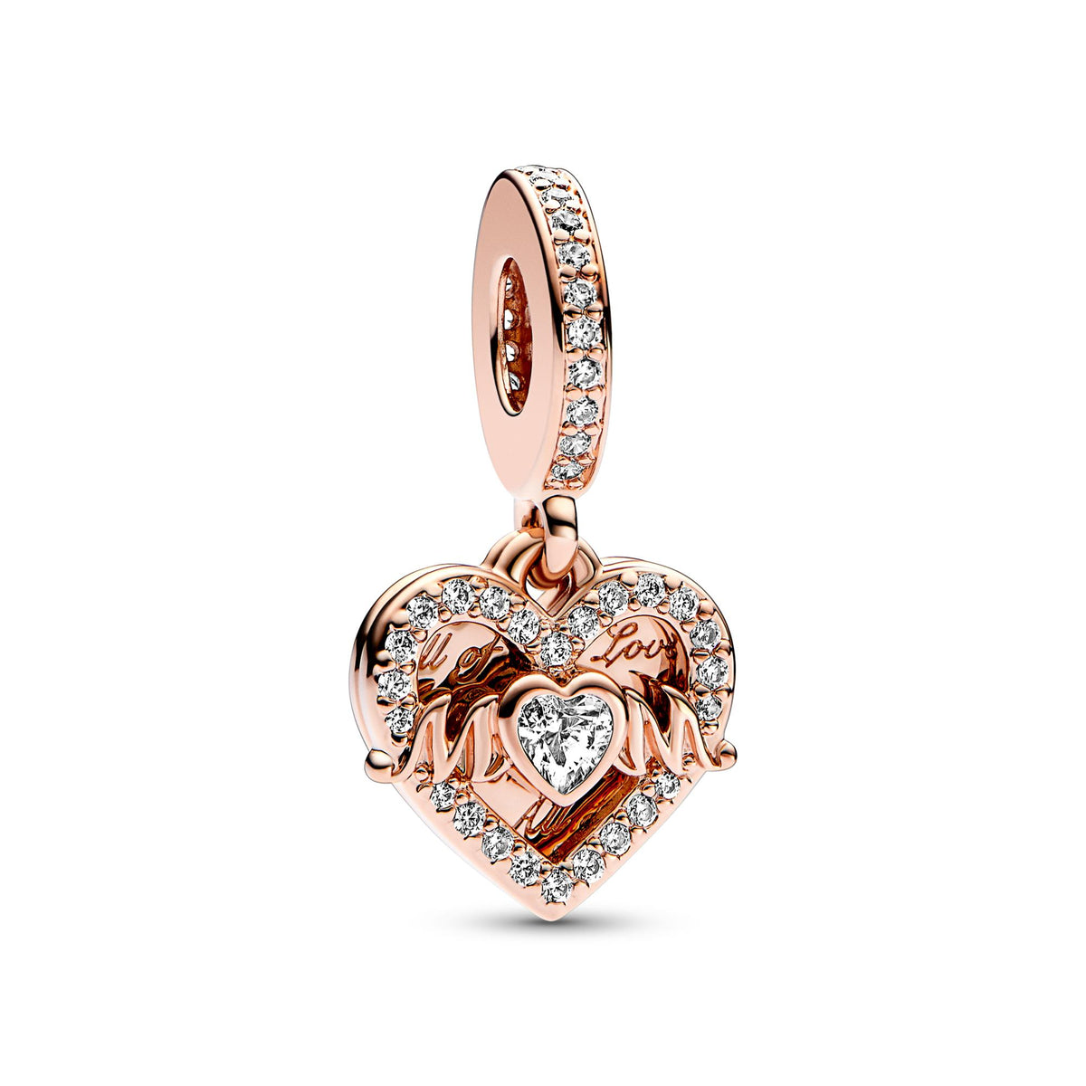 Pandora Moments Charm Pendant Cœur & Mum (Maman) 789402C01