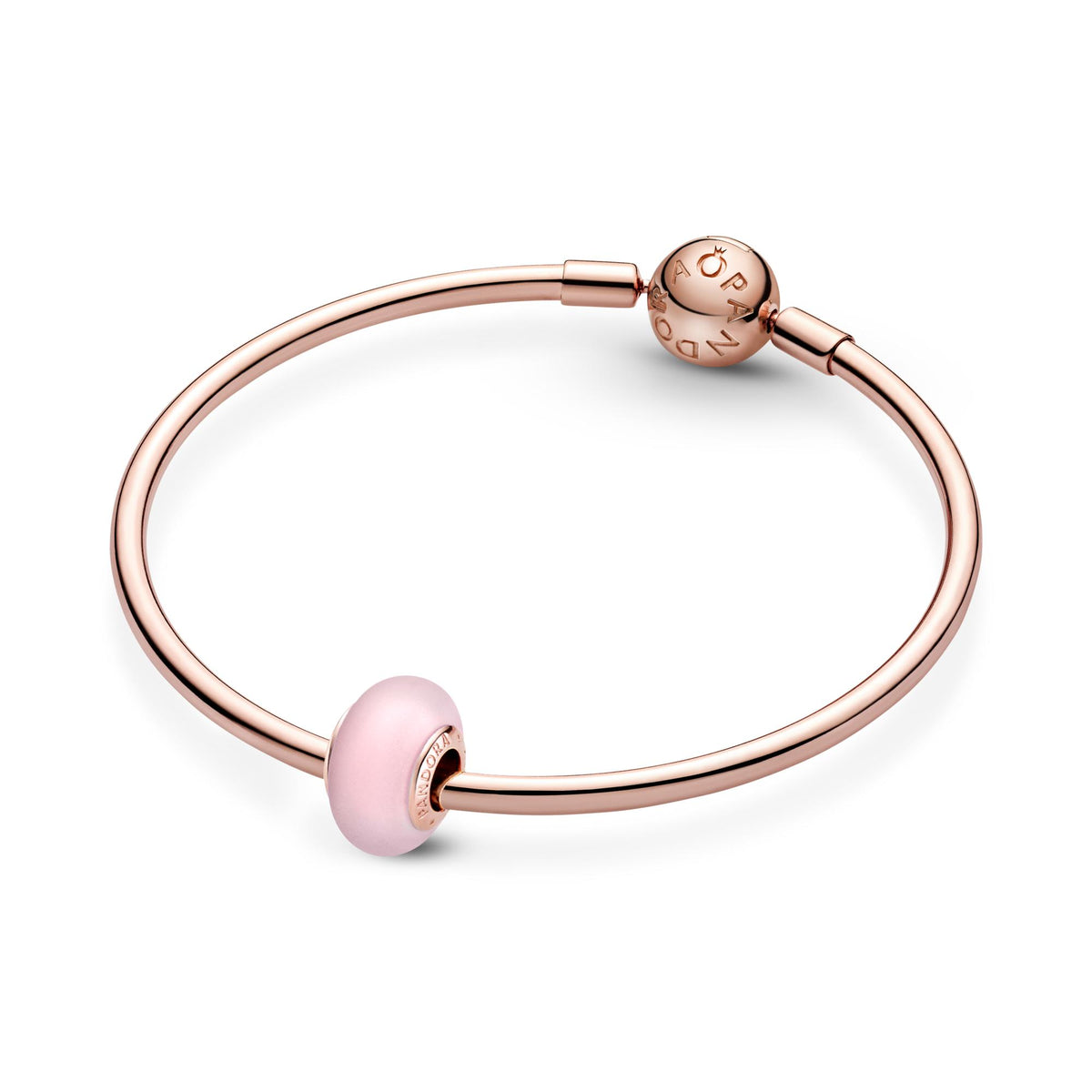 Pandora Moments Charm Verre de Murano Rose Mat 789421C00