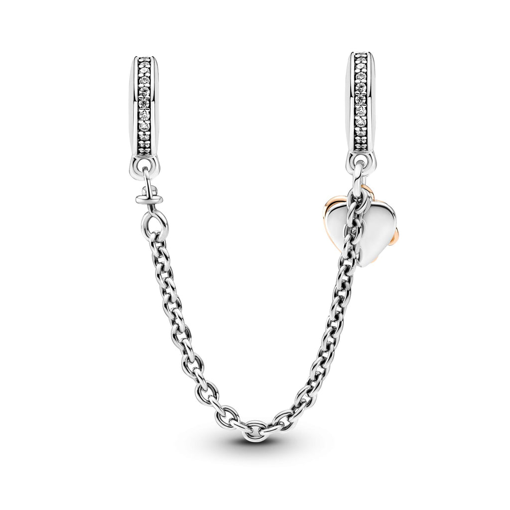 Pandora Moments Charm Chaîne de Sécurité Cœur Famille 789541C01-05