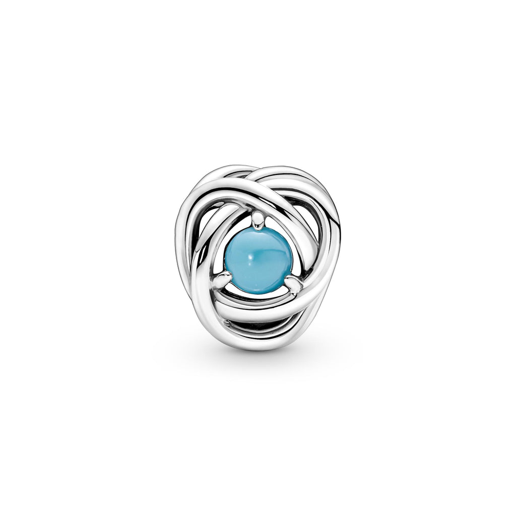 Pandora Moments Charm Cercle Éternité Bleu Turquoise 790064C02