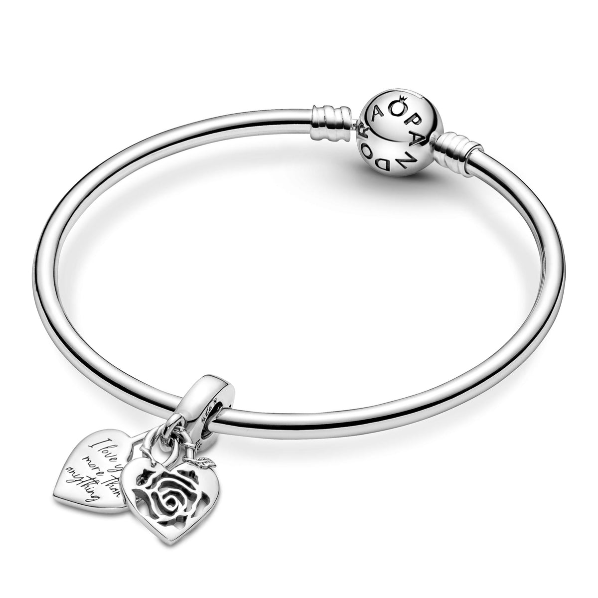 Pandora Moments Charm Pendant Cadenas Cœur Rose 790086C00