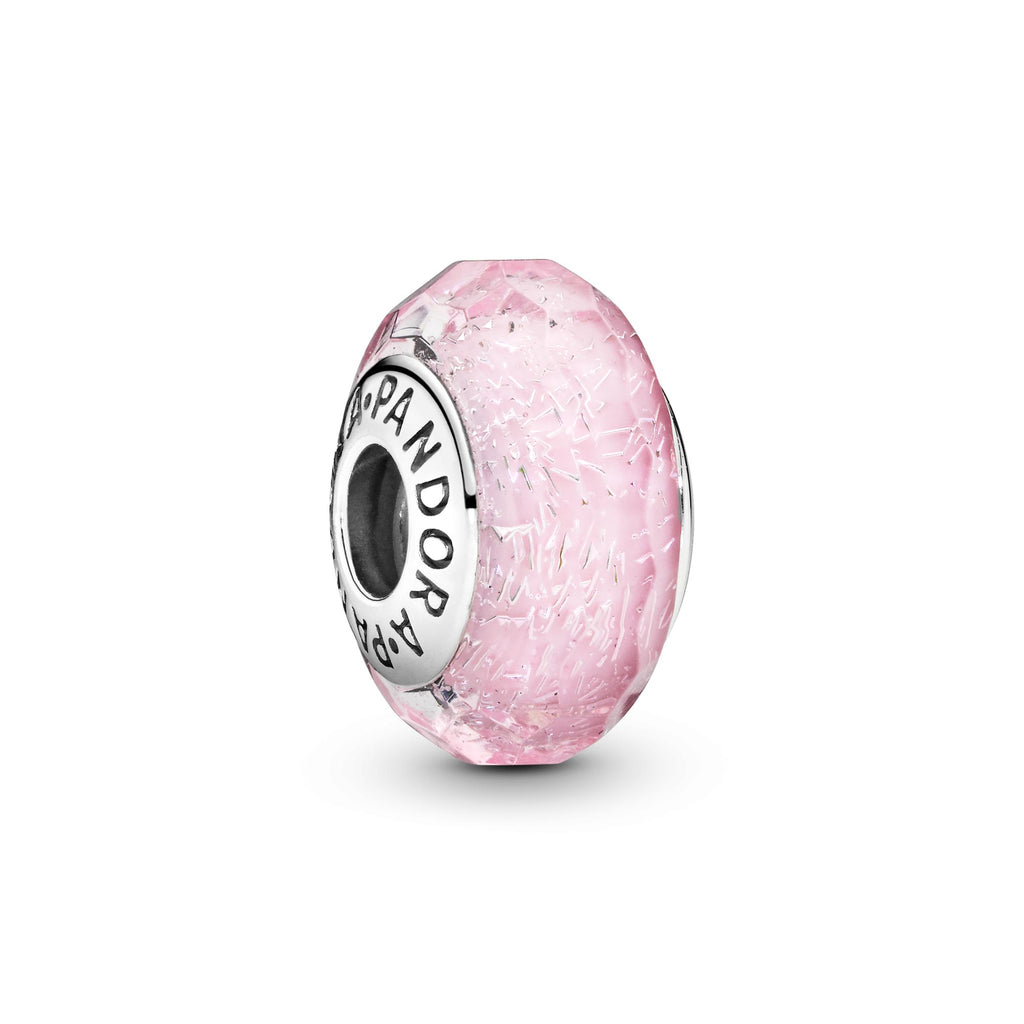 Pandora Moments Charm Verre de Murano Rose Facetté 791650