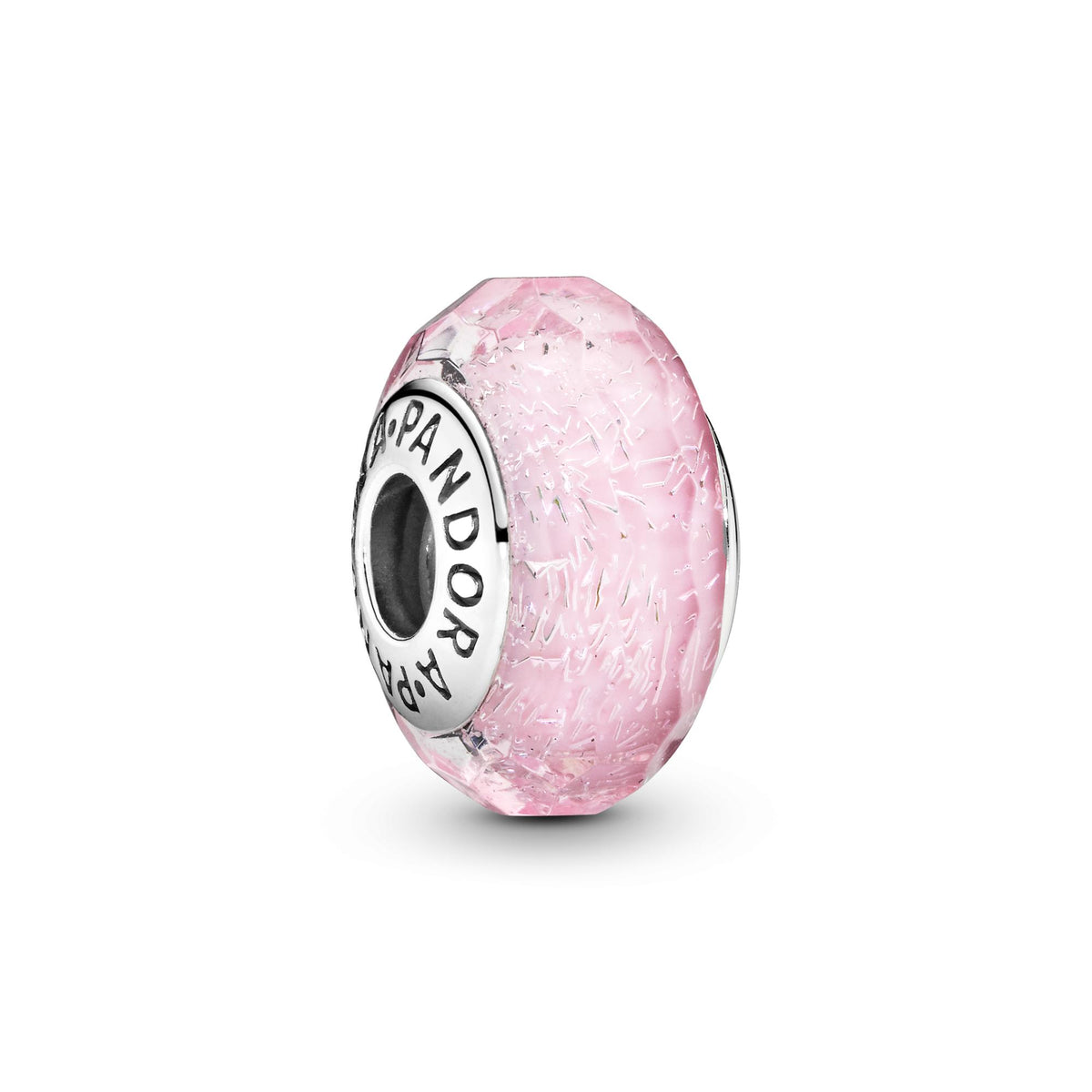 Pandora Moments Charm Verre de Murano Rose Facetté 791650