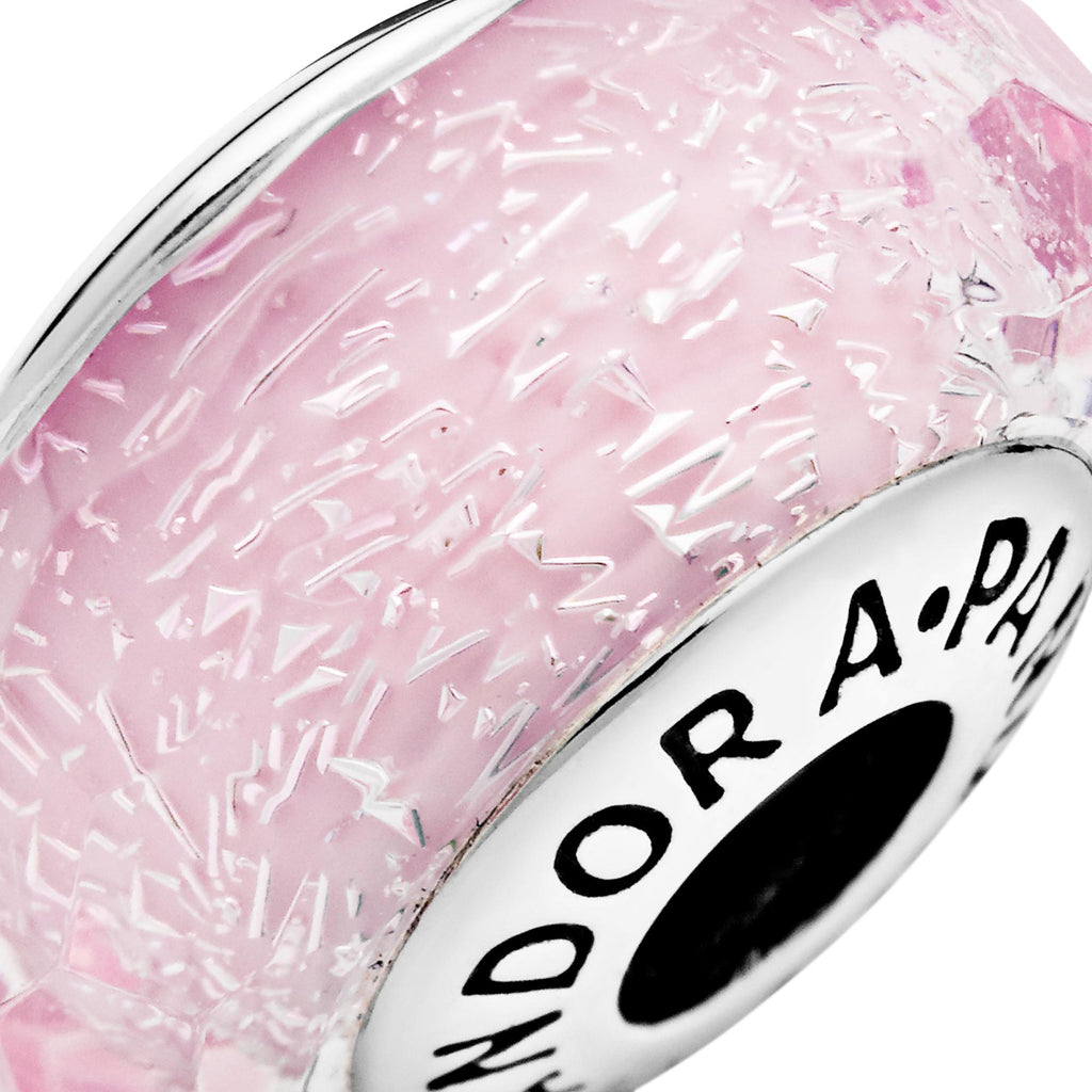 Pandora Moments Charm Verre de Murano Rose Facetté 791650
