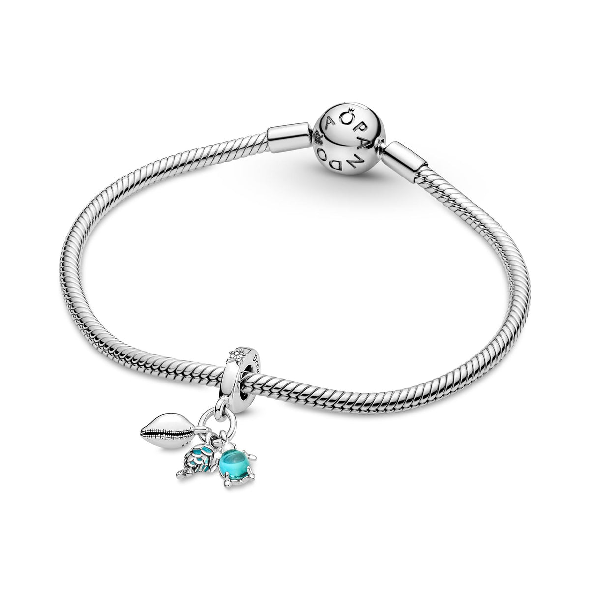 Pandora Moments Charm Pendant Triple Poisson, Tortue de Mer & Conque 791697C01