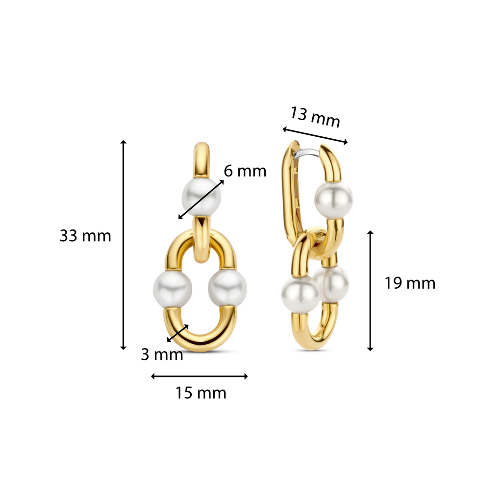 Ti Sento Milano Boucles d'oreilles pendantes Perles 7916YP