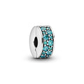 Pandora Moments Charm Clip Pavé Bleu-Vert 791817MCZ