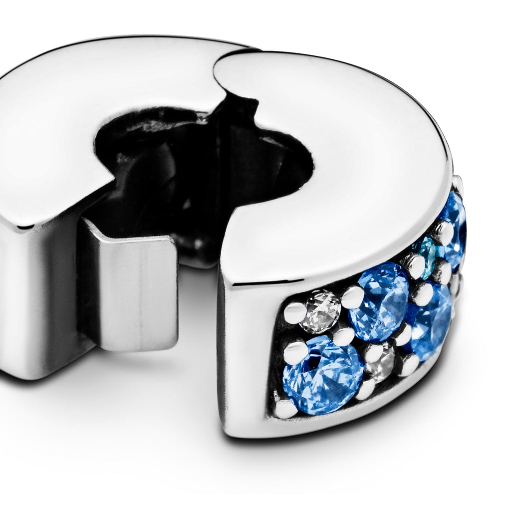 Pandora Moments Charm Clip Pavé Bleu 791817NSBMX