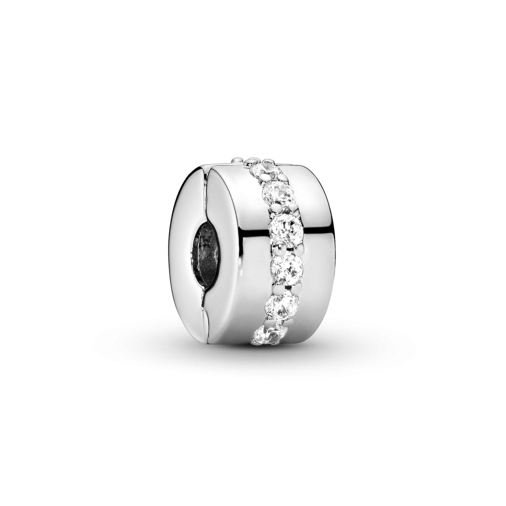 Pandora Moments Charm Clip Rangée Scintillante Incolore 791972CZ