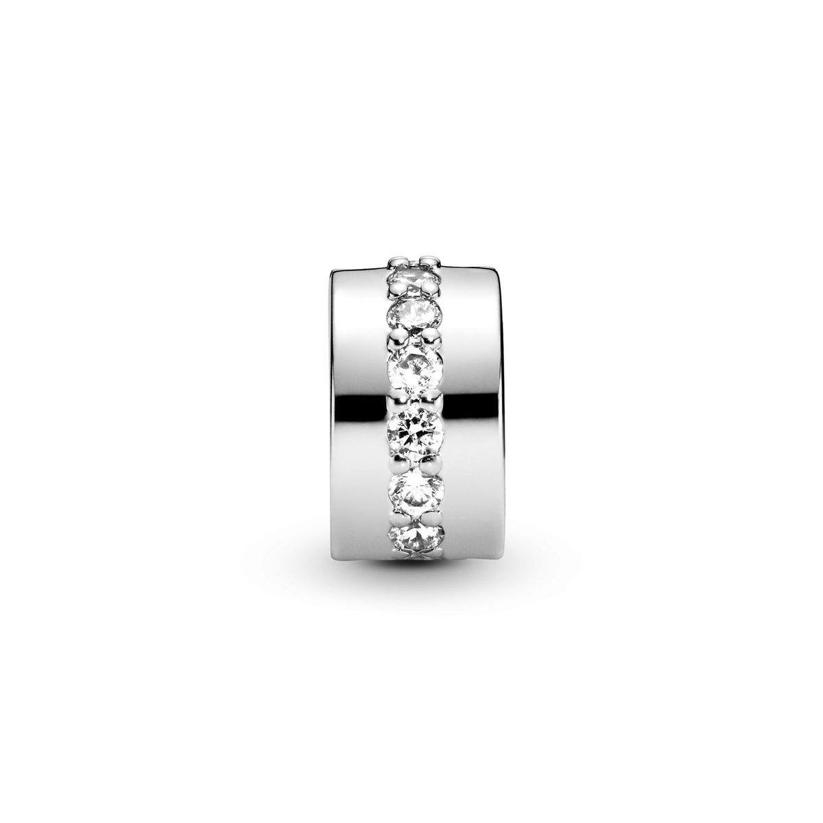 Pandora Moments Charm Clip Rangée Scintillante Incolore 791972CZ