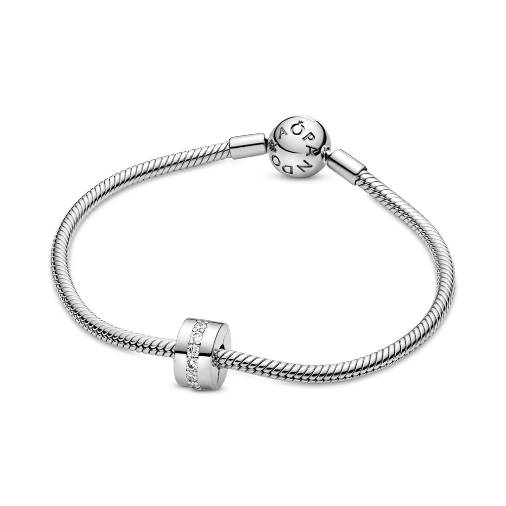 Pandora Moments Charm Clip Rangée Scintillante Incolore 791972CZ