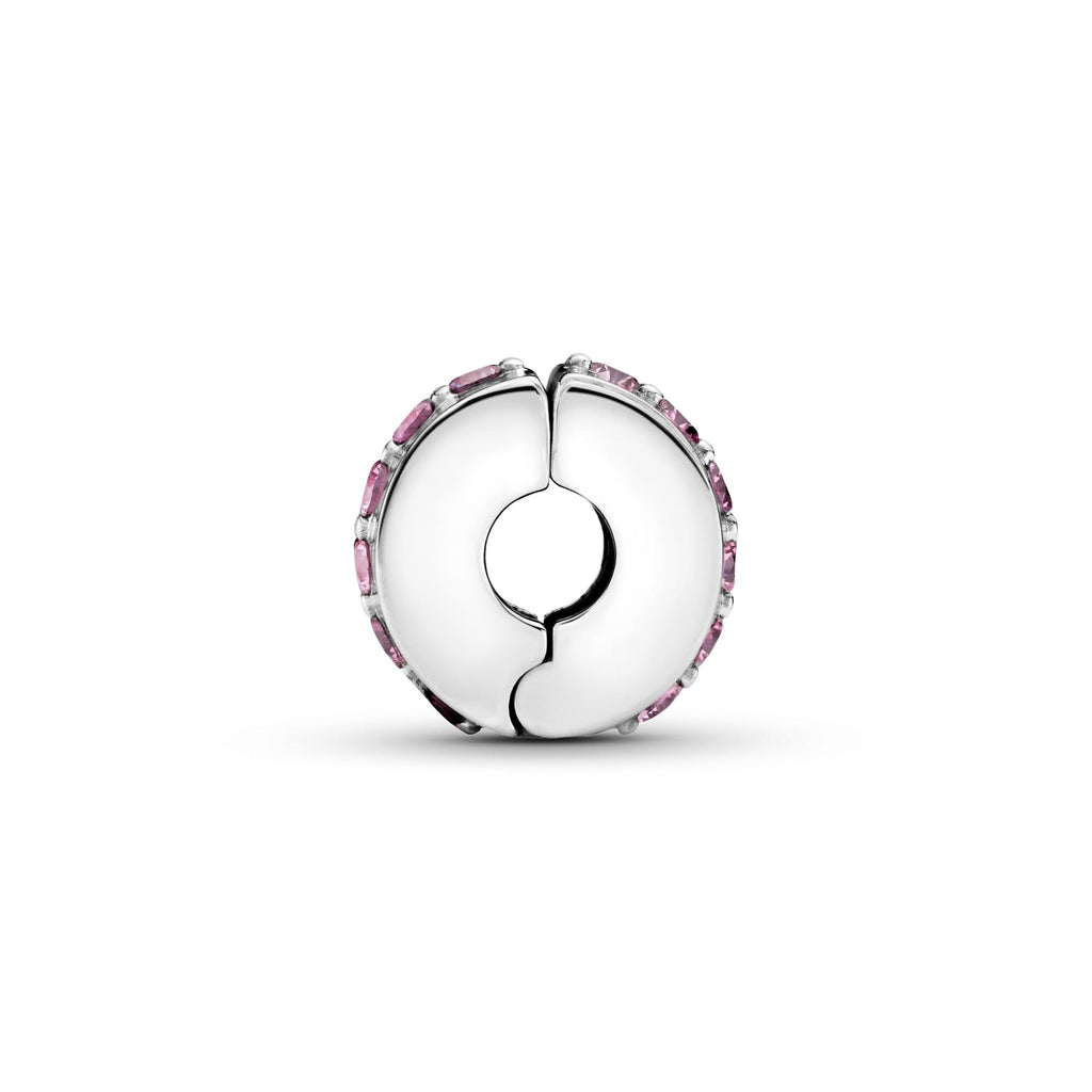 Pandora Moments Charm Clip Rangée Scintillante Rose 791972PCZ