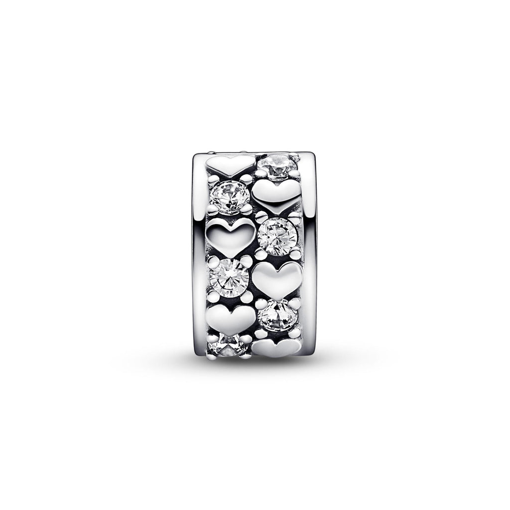 Pandora Moments Charm Clip Scintillant Cœurs de l'Infini 792235C01
