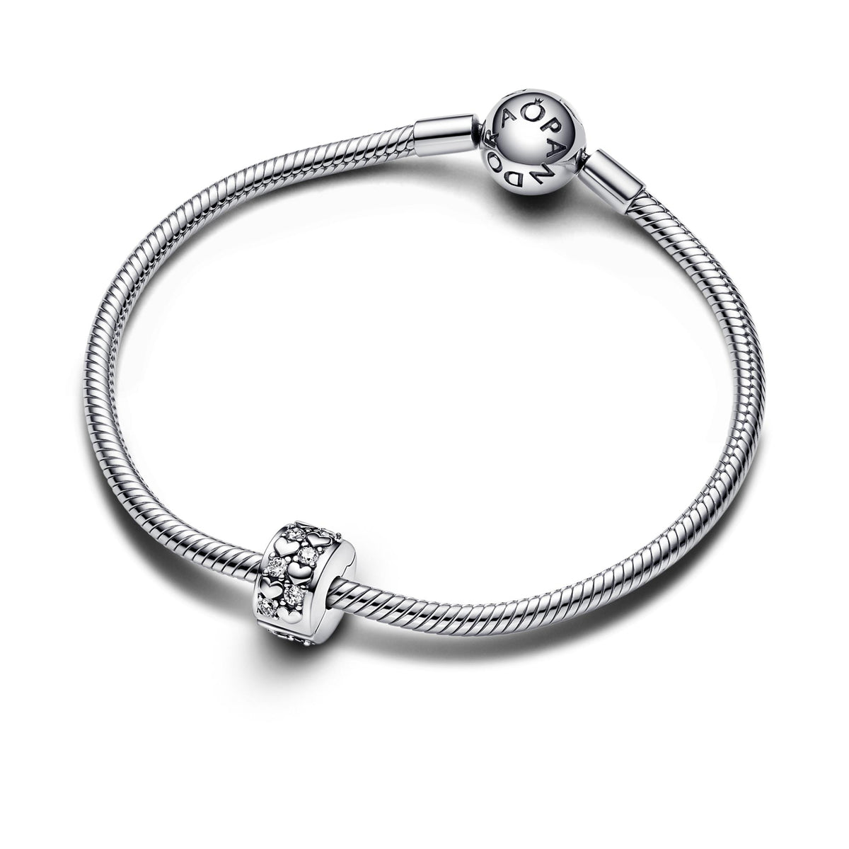 Pandora Moments Charm Clip Scintillant Cœurs de l'Infini 792235C01