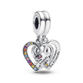 Pandora Moments Charm Pendant Amitié Séparable Cœurs Pièce de Puzzle 792239C01