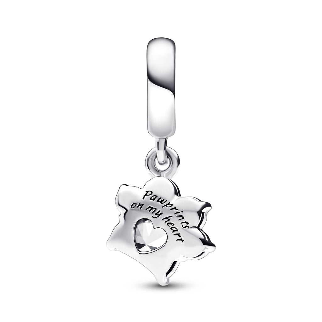 Pandora Moments Charm Pendant Empreinte de Patte d'Animal de Compagnie Scintillant 792247C01