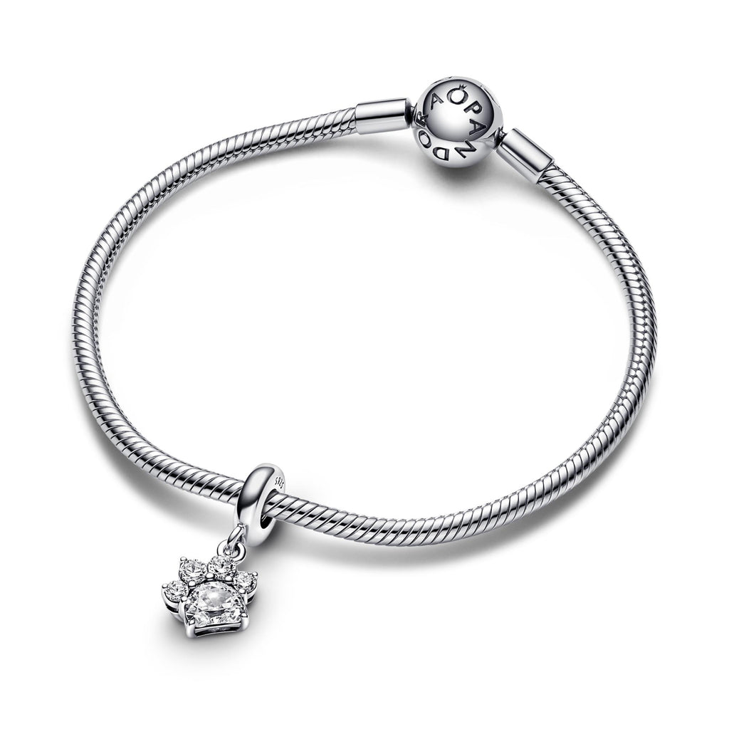 Pandora Moments Charm Pendant Empreinte de Patte d'Animal de Compagnie Scintillant 792247C01