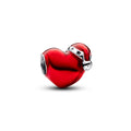 Pandora Moments Charm Cœur de Noël Rouge Métallique 792336C01