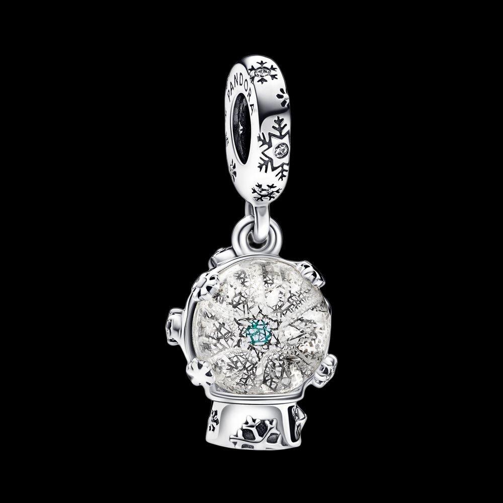 Pandora Moments Charm Pendant Boule à Neige Flocon de Neige 792369C01