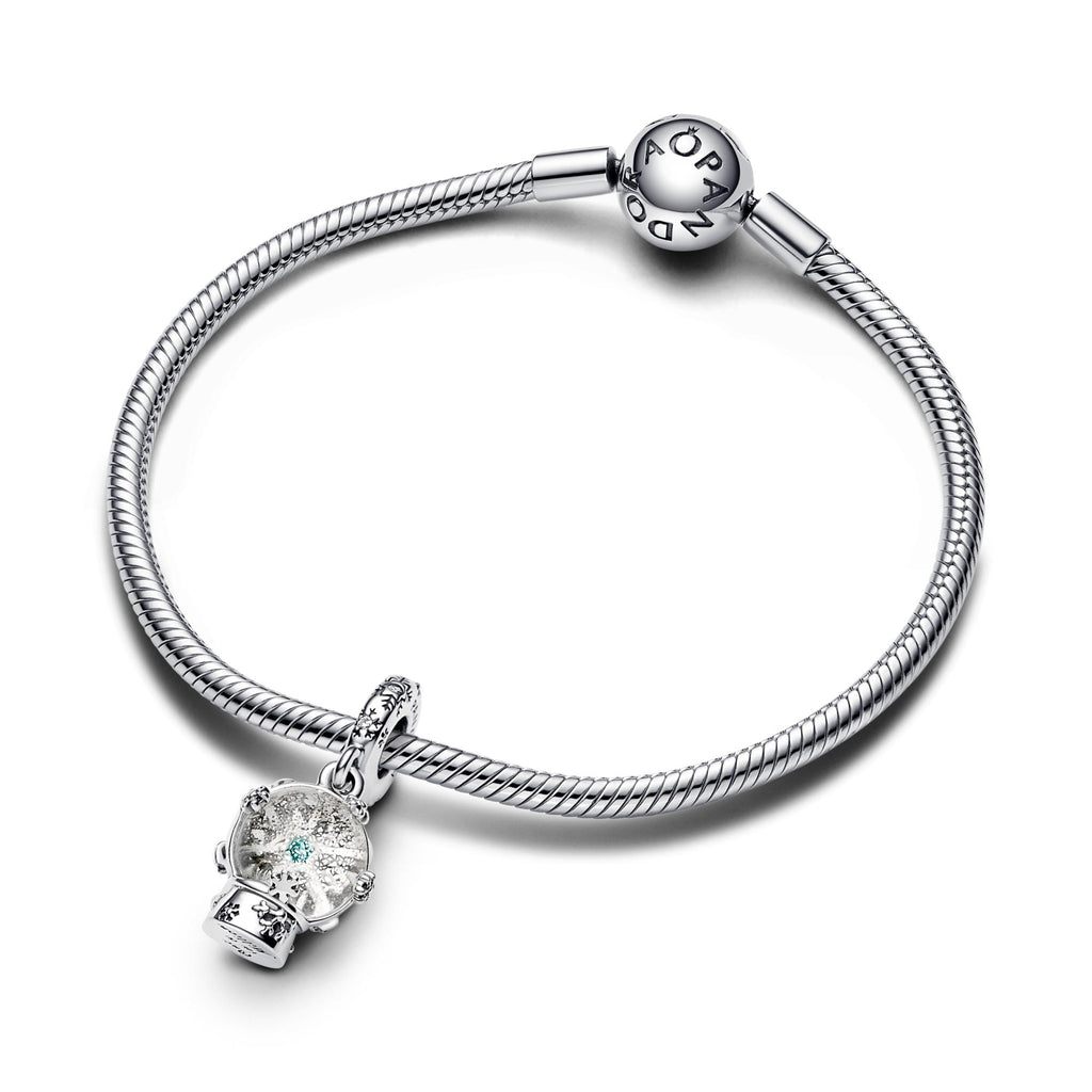 Pandora Moments Charm Pendant Boule à Neige Flocon de Neige 792369C01
