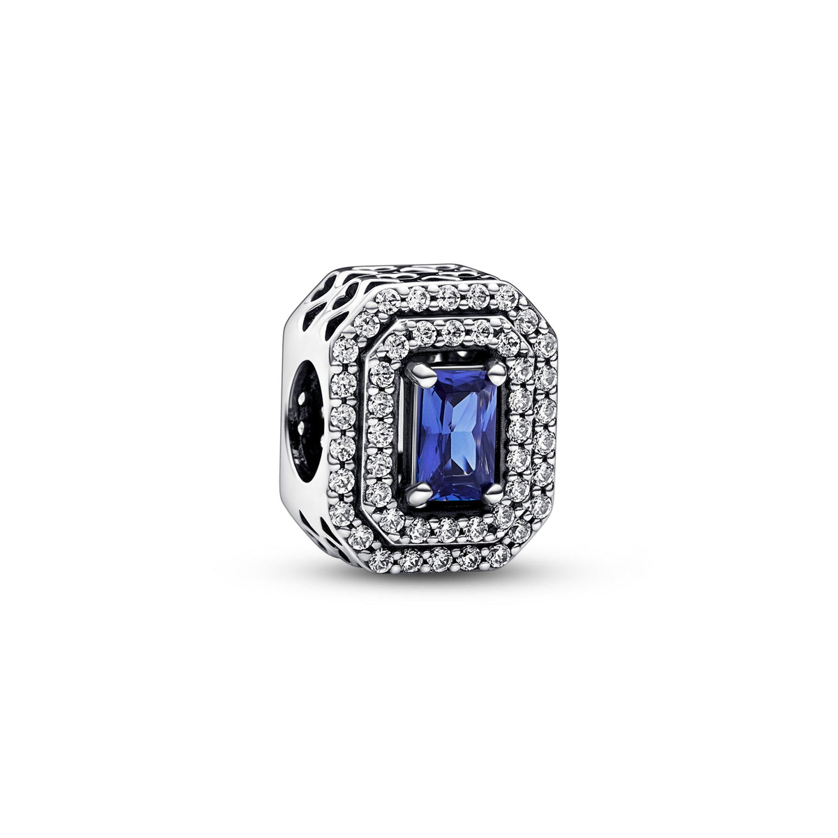 Pandora Moments Charm Abyme de Rectangles Scintillants Bleu 792385C01