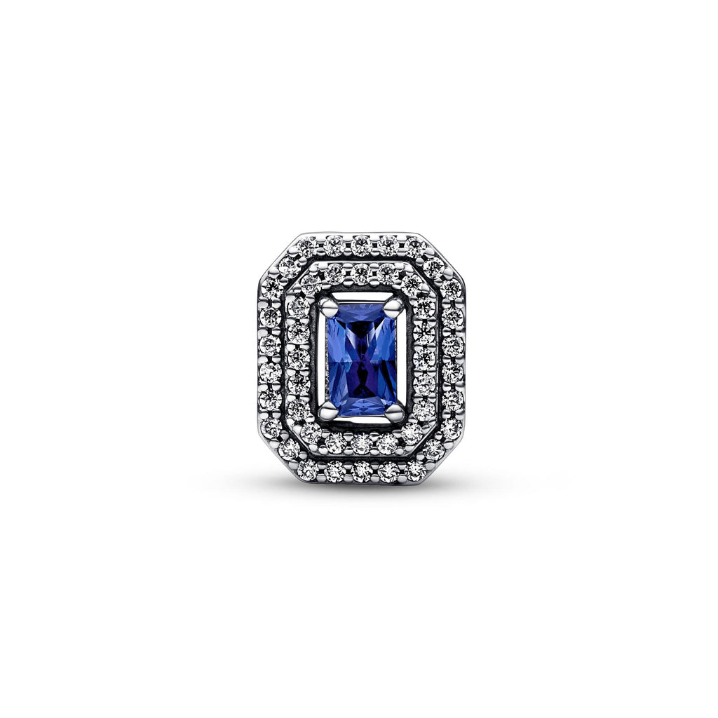 Pandora Moments Charm Abyme de Rectangles Scintillants Bleu 792385C01