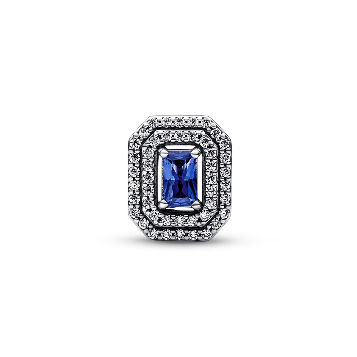 Pandora Moments Charm Abyme de Rectangles Scintillants Bleu 792385C01