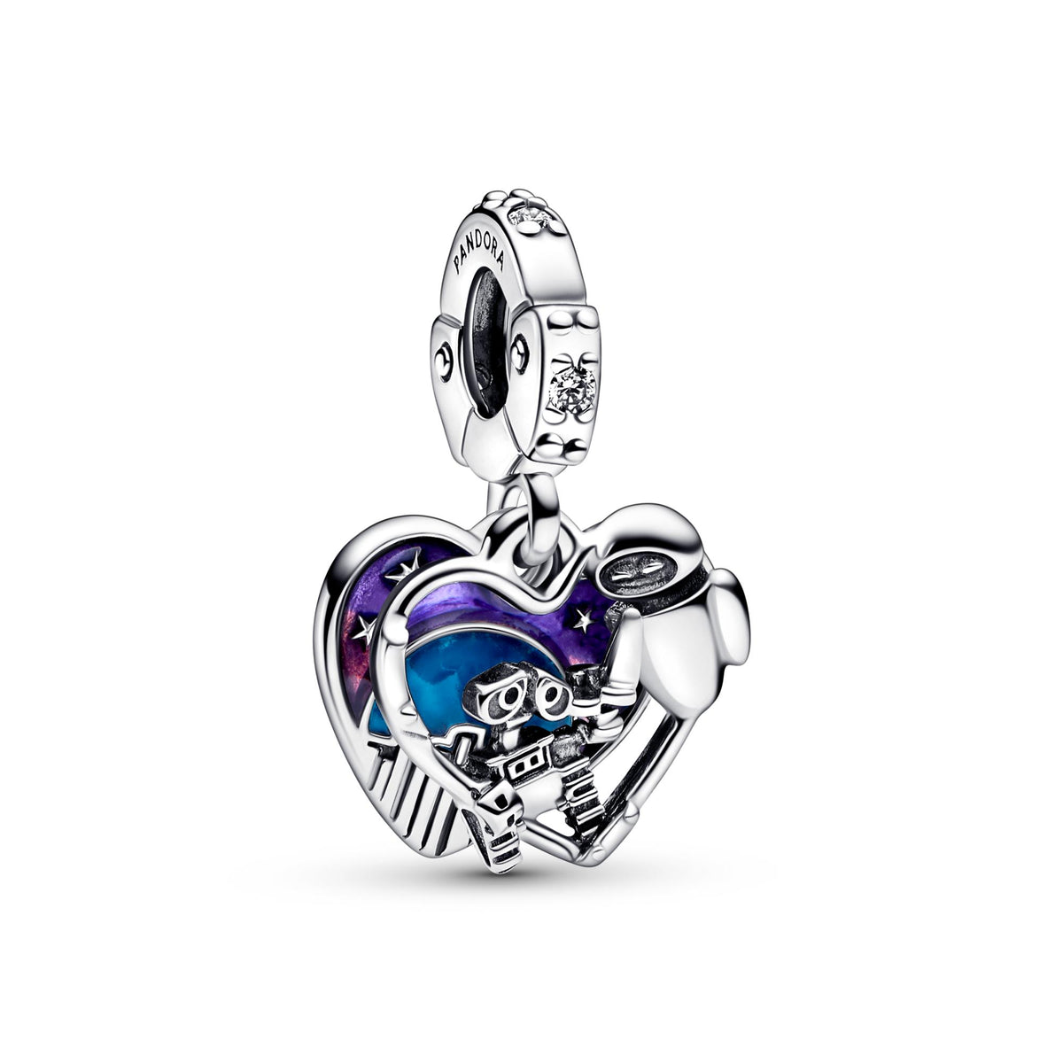 Pandora Disney Disney Pixar Wall-E & Eve glow-in-the-dark hangende bedel 792518C01