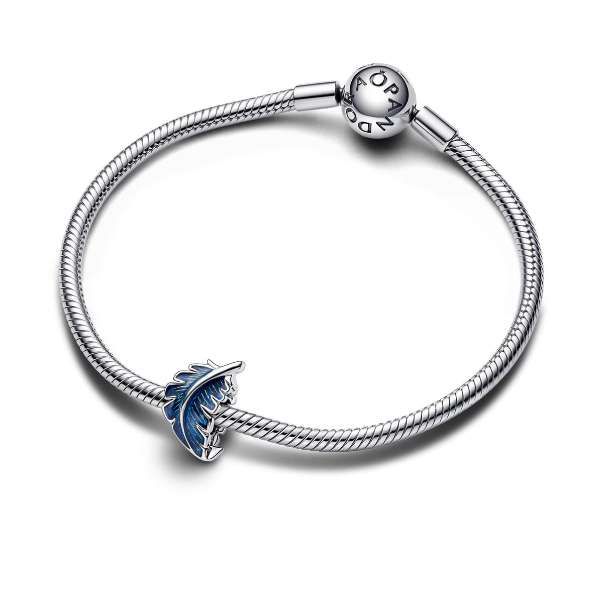 Pandora Moments Charm Plume Courbe Bleue 792576C01