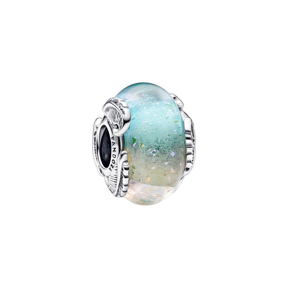 Pandora Moments Charm Verre de Murano Multicolore & Plume Courbe 792577C00