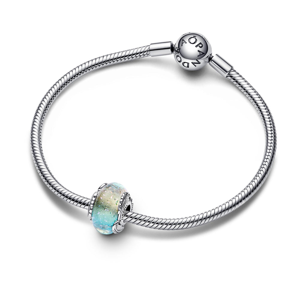 Pandora Moments Charm Verre de Murano Multicolore & Plume Courbe 792577C00