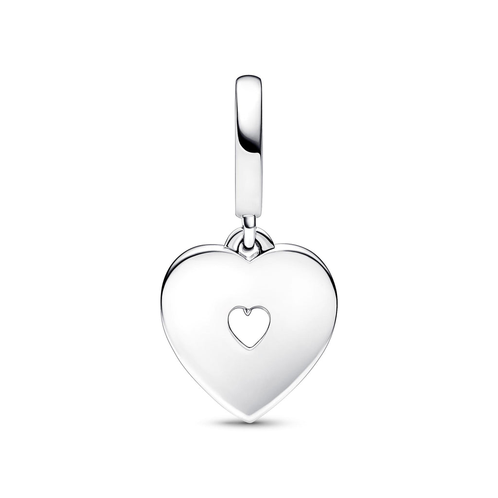 Pandora Moments Charm Pendant Double Cœur Blanc Nacré 792649C01