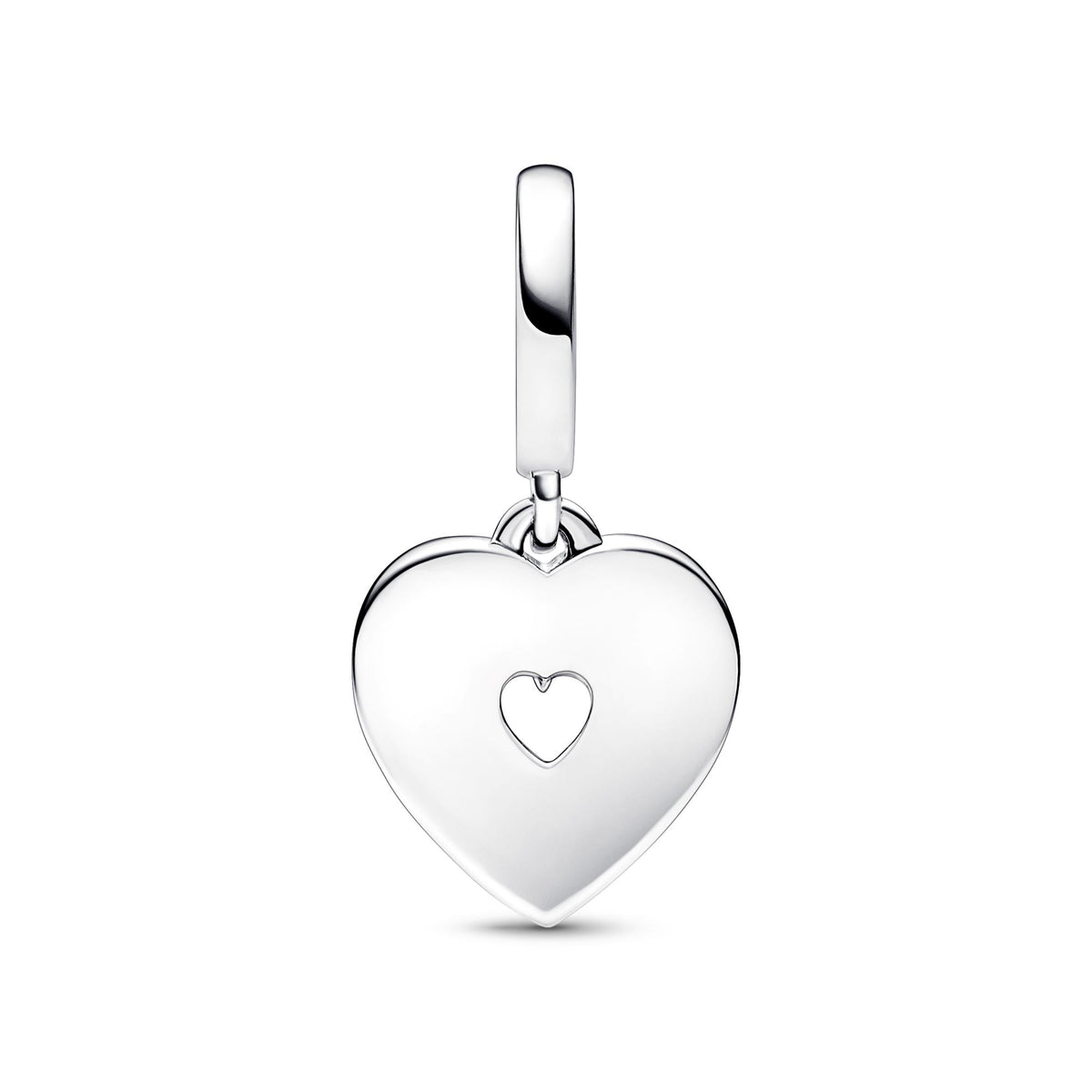 Pandora Moments Charm Pendant Double Cœur Blanc Nacré 792649C01