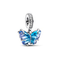 Pandora Moments Charm Pendant Papillon en Verre de Murano Bleu 792698C01