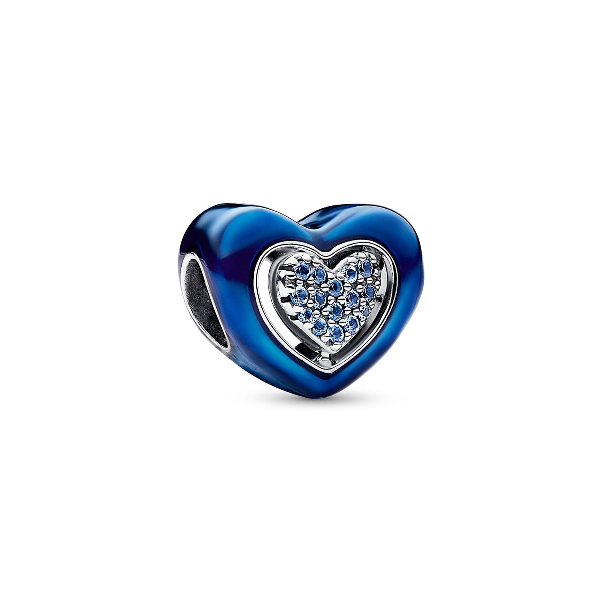 Pandora Moments Charm Cœur Rotatif Bleu 792750C01