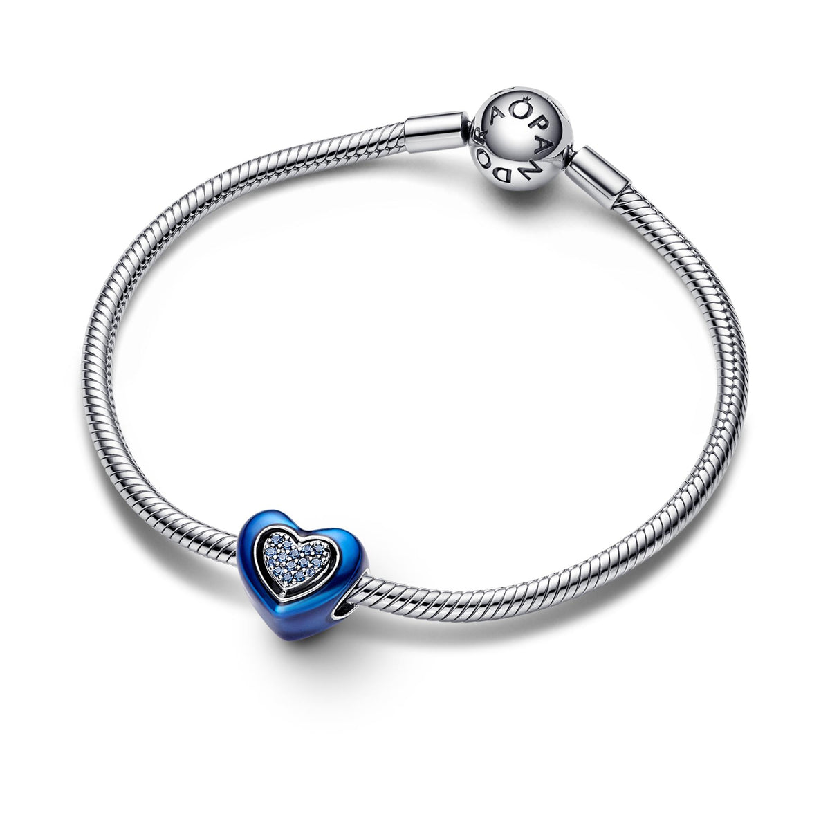 Pandora Moments Charm Cœur Rotatif Bleu 792750C01