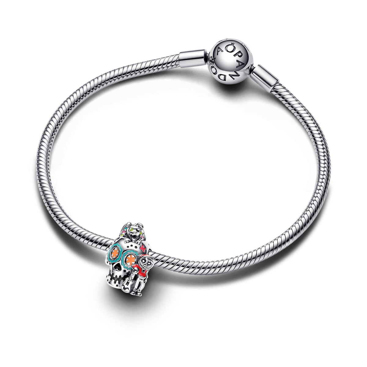 Pandora Disney Charm Phosphorescent Disney Pixar Coco Crâne Miguel & Dante 792817C01