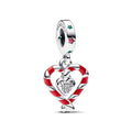 Pandora Moments Charm Pendant Double Cœur de Noël Sucre d’Orge 792822C01