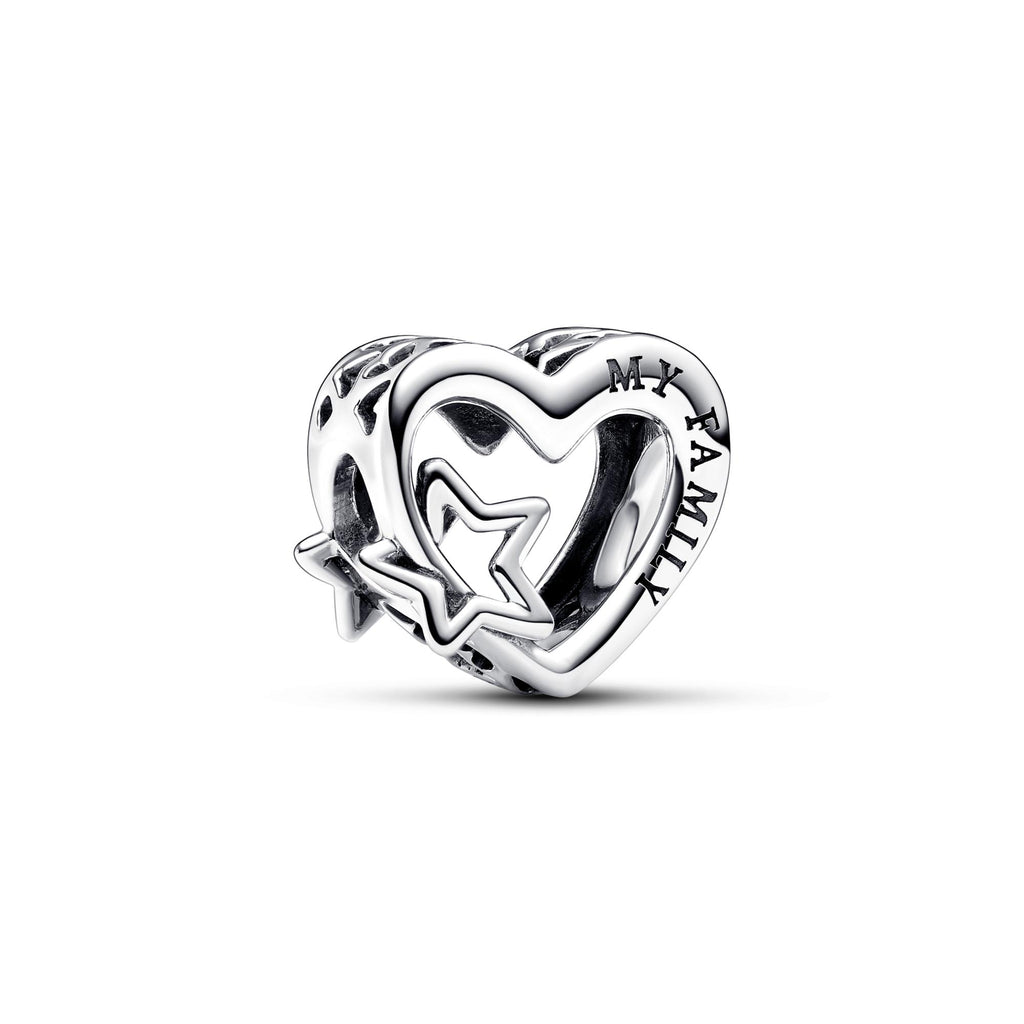Pandora Moments Charm Ajouré Famille Cœur et Étoile 792829C00