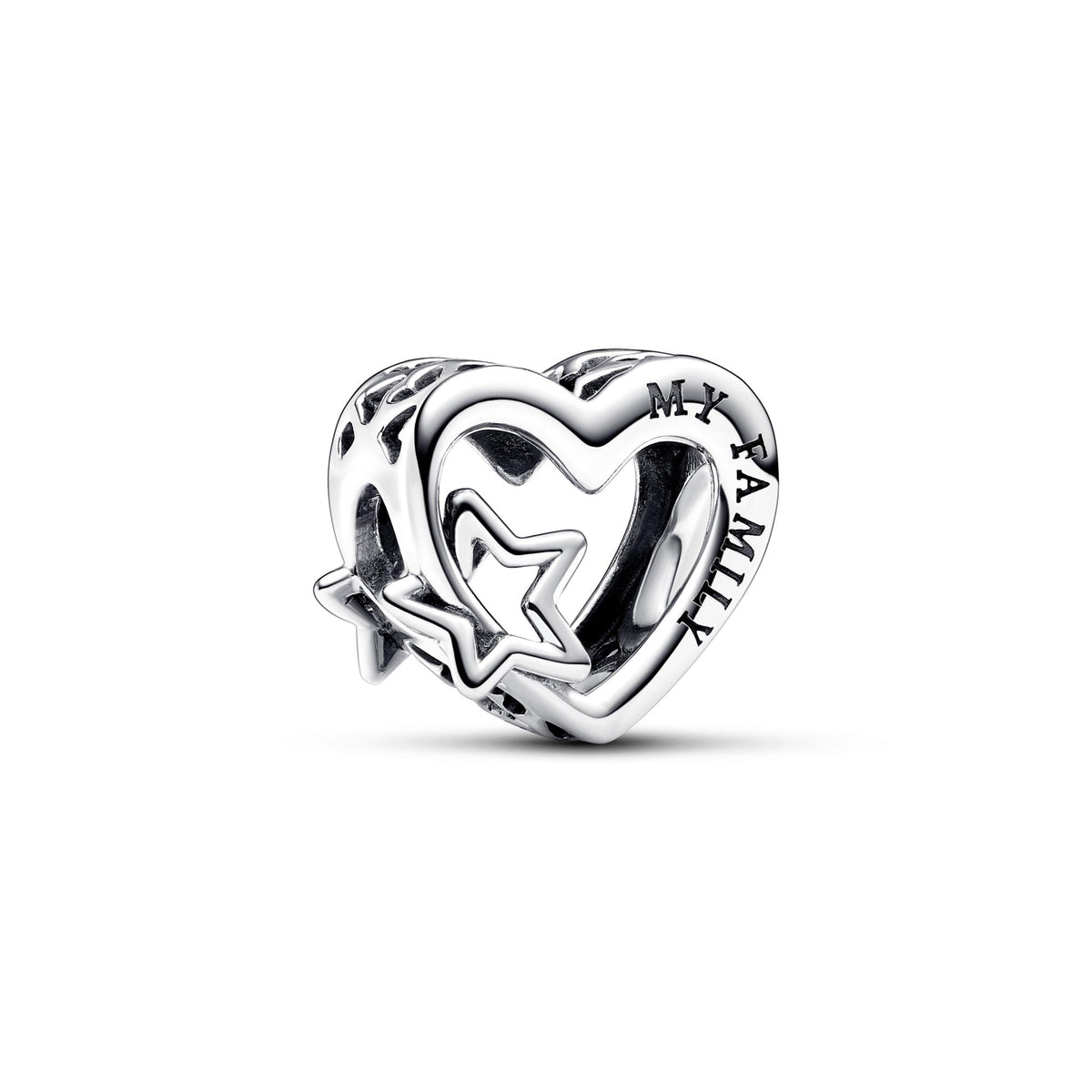 Pandora Moments Charm Ajouré Famille Cœur et Étoile 792829C00