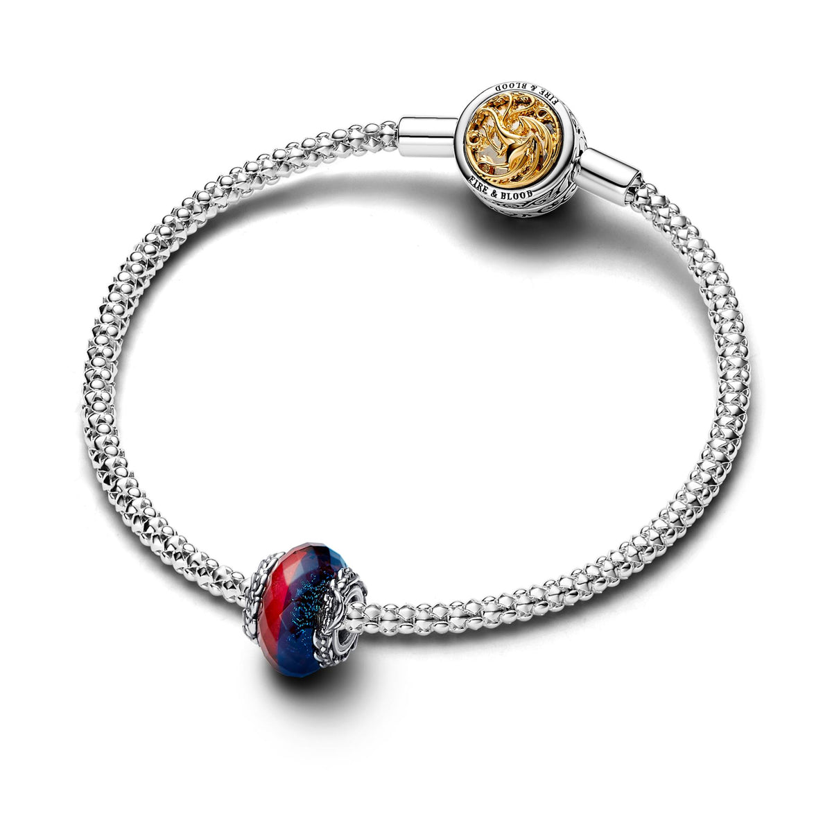 Pandora Game of Thrones Charm en Verre de Murano Double Game of Thrones Dragons Glace & Feu 792966C00
