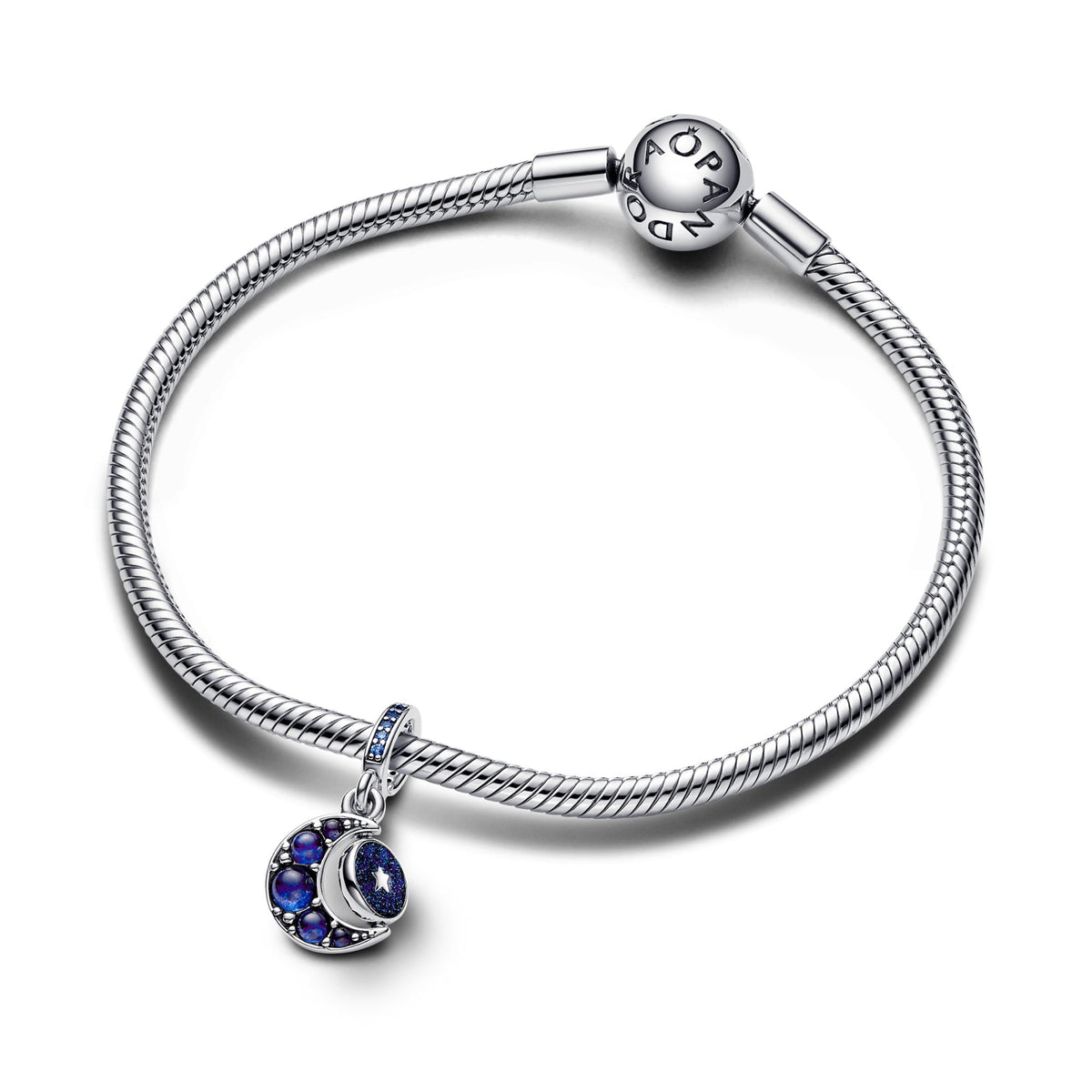Pandora Moments Charm Pendant Tournoyant Lune Scintillante 792979C01