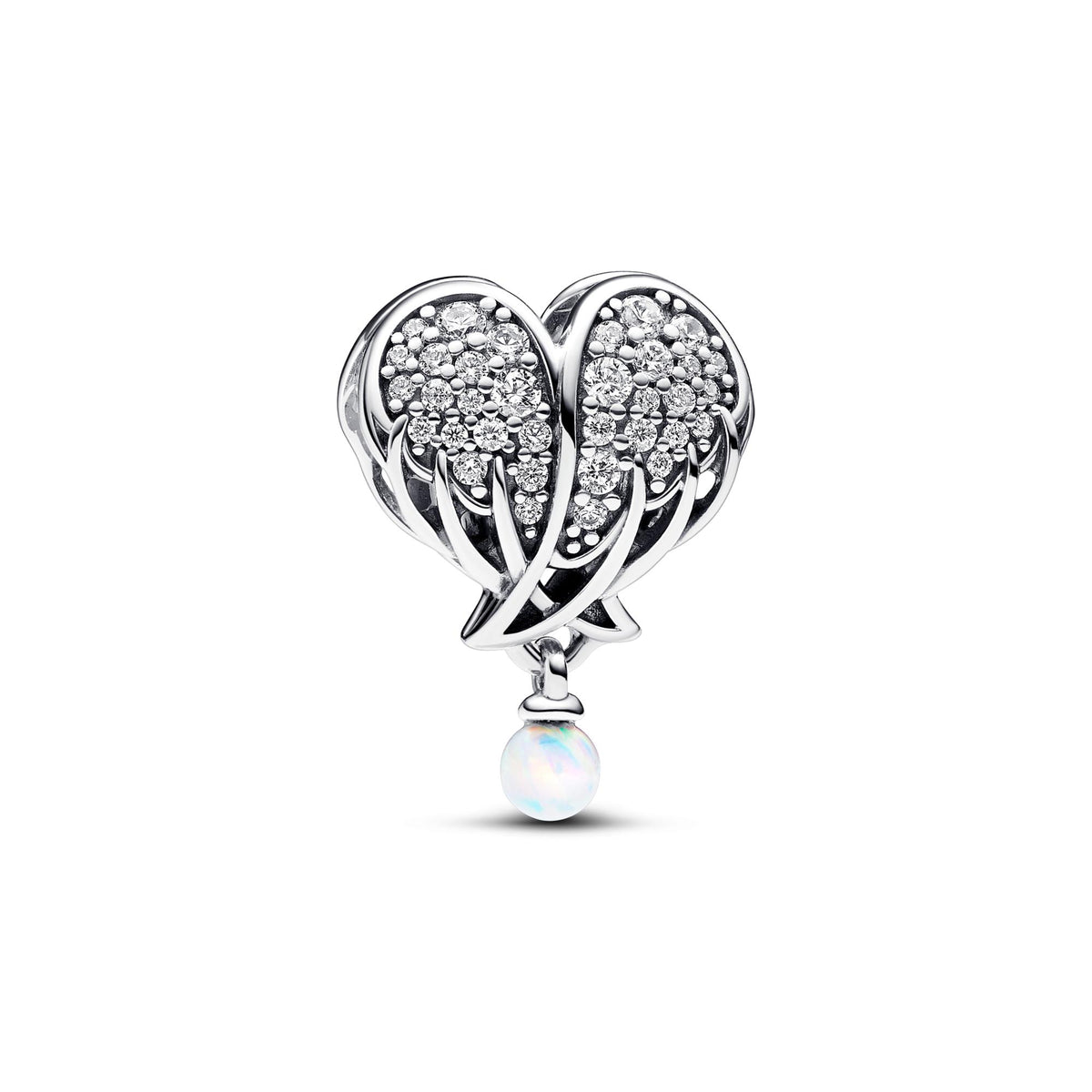Pandora Moments Charm Cœur & Ailes d’Ange Scintillantes 792980C01